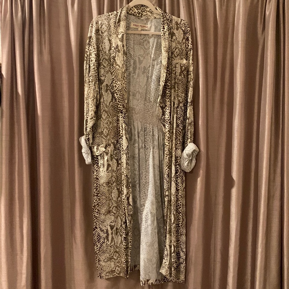 Free People Snakeskin Duster